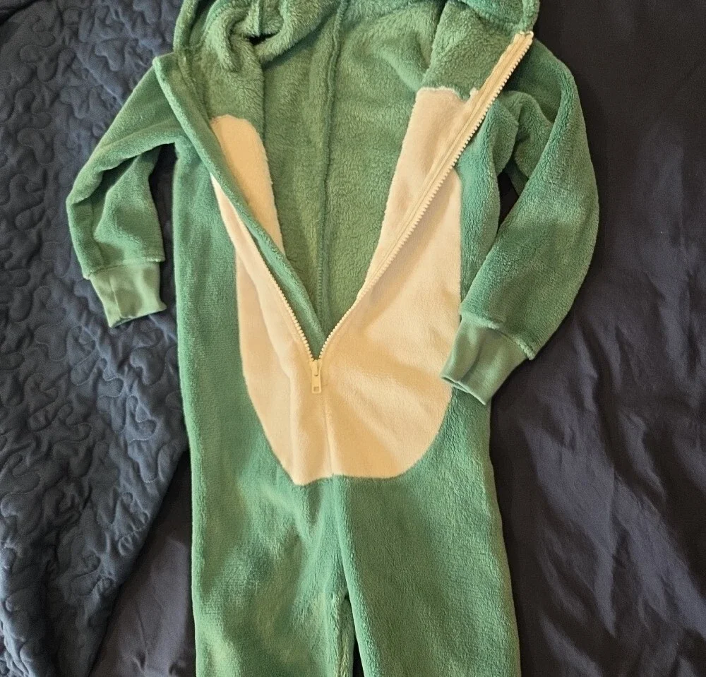 Kids' Plush Dinosaur One-Piece Halloween Costume- Size Xs (5)